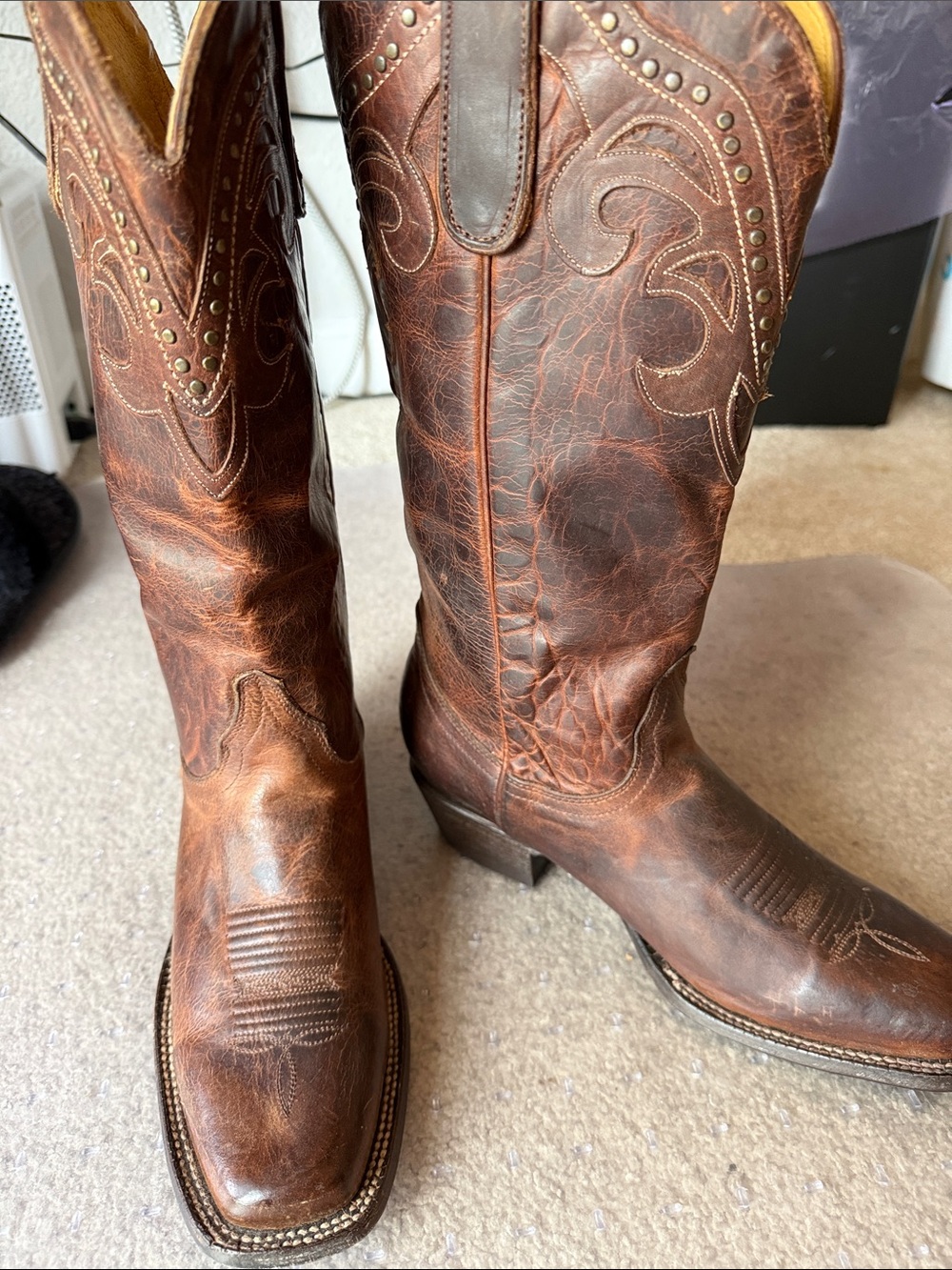 Women’s Idyllwind Brown Leather Tough Cookie  Cowboy Boots sz 8